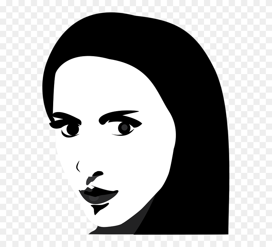 Face Woman Portrait Silhouette Clipart