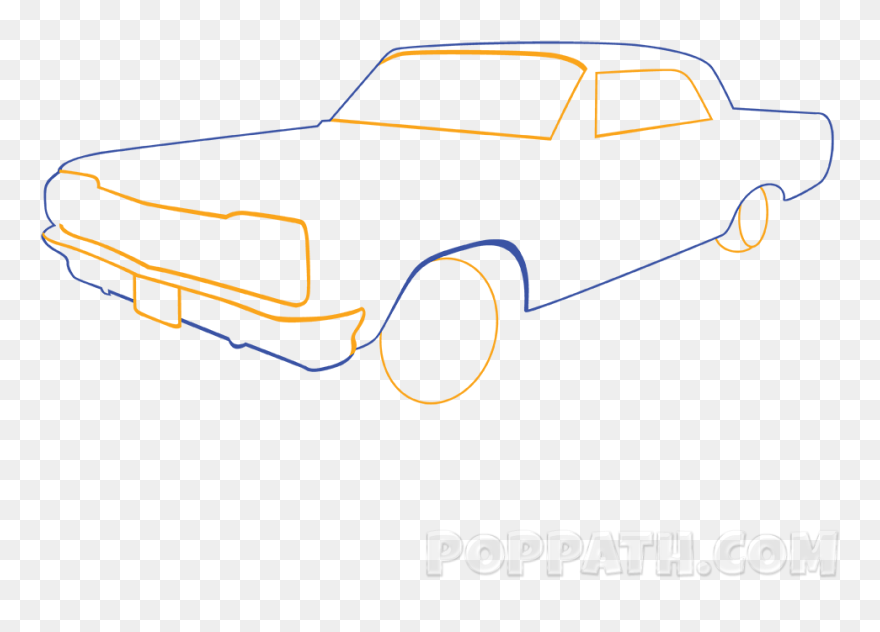 How To Draw A Classic Car Pop Path - Coupé Clipart