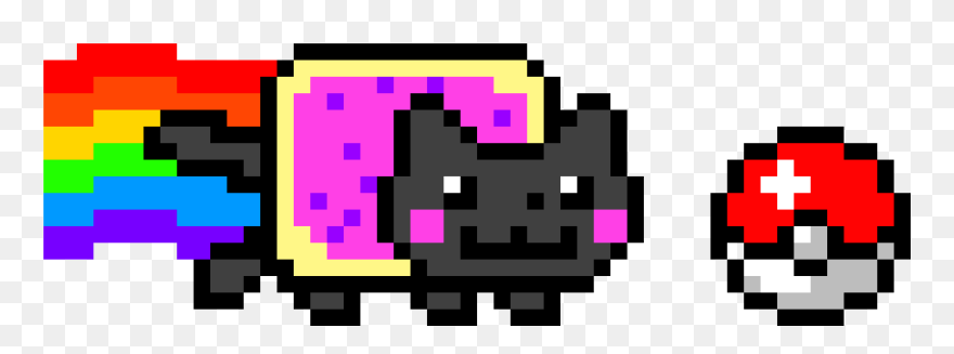 Nyan Cat Youtube Pixel Art - Transparent Nyan Cat Png Clipart