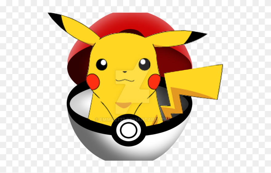 Pikachu In Pokeball Clipart