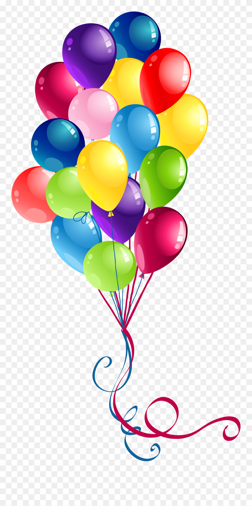 Birth Clipart Balloon - Happy Birthday Balloons Clipart - Png Download