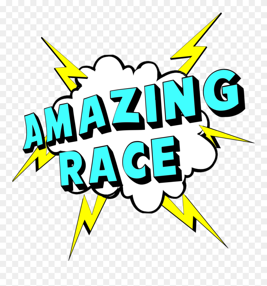 Amazing Race Cloud Bolts Warp - Graphic Design Clipart