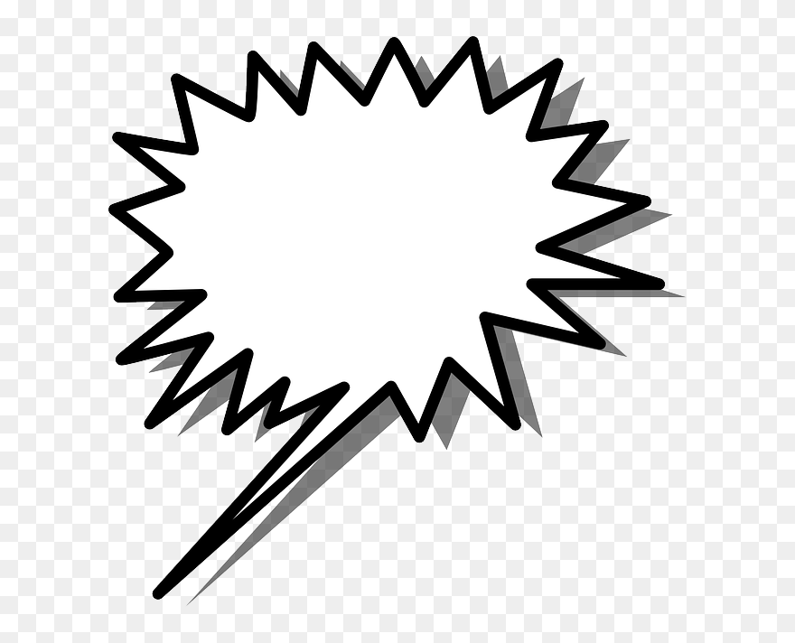 Shapes, Shape, Speech, Stared, Talk, Starred, Star - Spiky Speech Bubble Png Clipart
