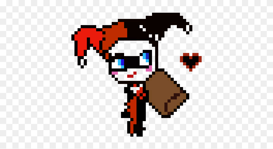Harley Quinn Pixel Art Clipart