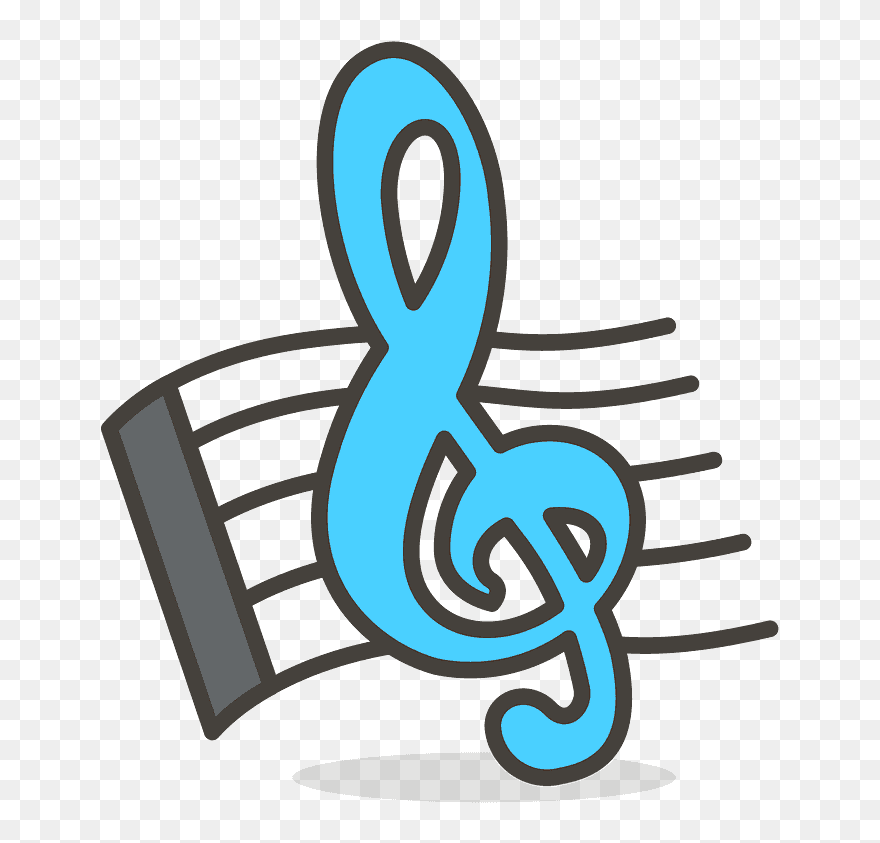 Musical Score Emoji Clipart - Emoji Musique - Png Download
