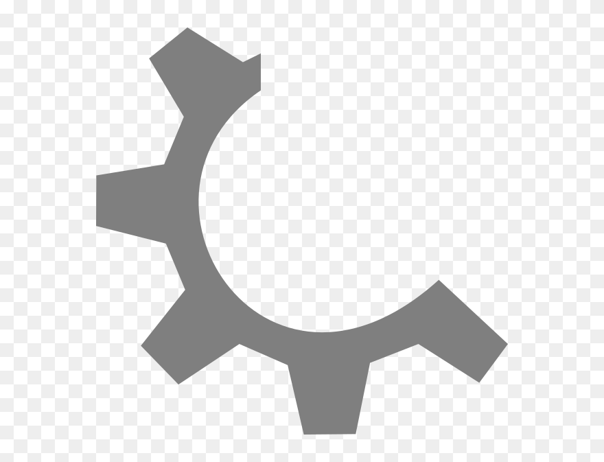 Small Half Gear Clipart- - Half Gear Clipart - Png Download