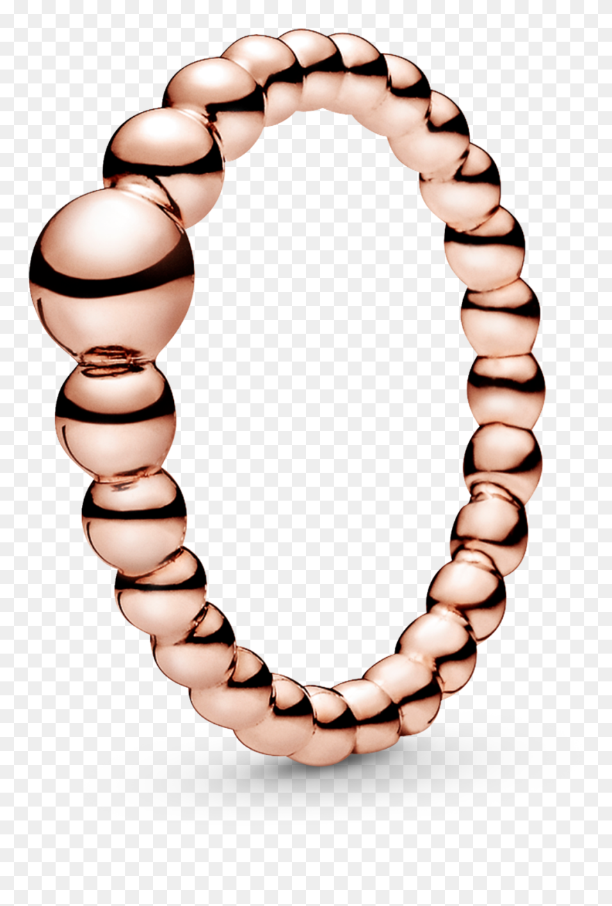 Pandora - Title - Tag - Pandora Beaded Ring Rose Gold Clipart