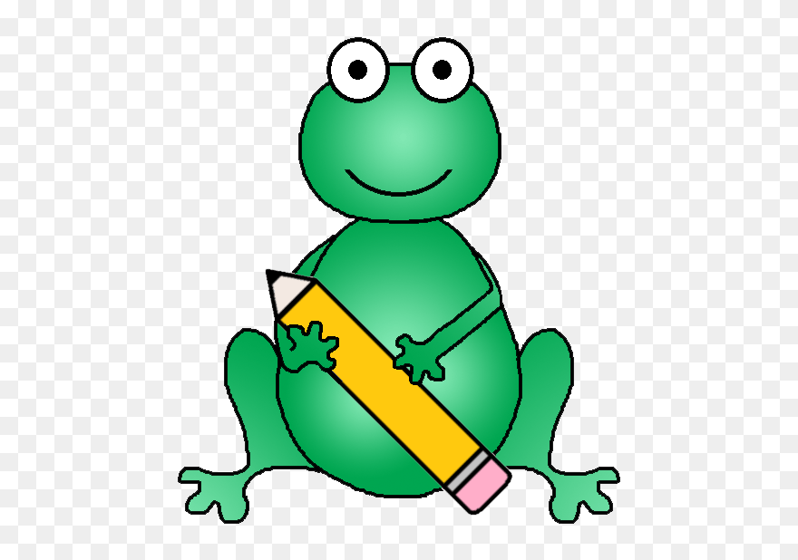 School Frog Clipart - Clip Art - Png Download