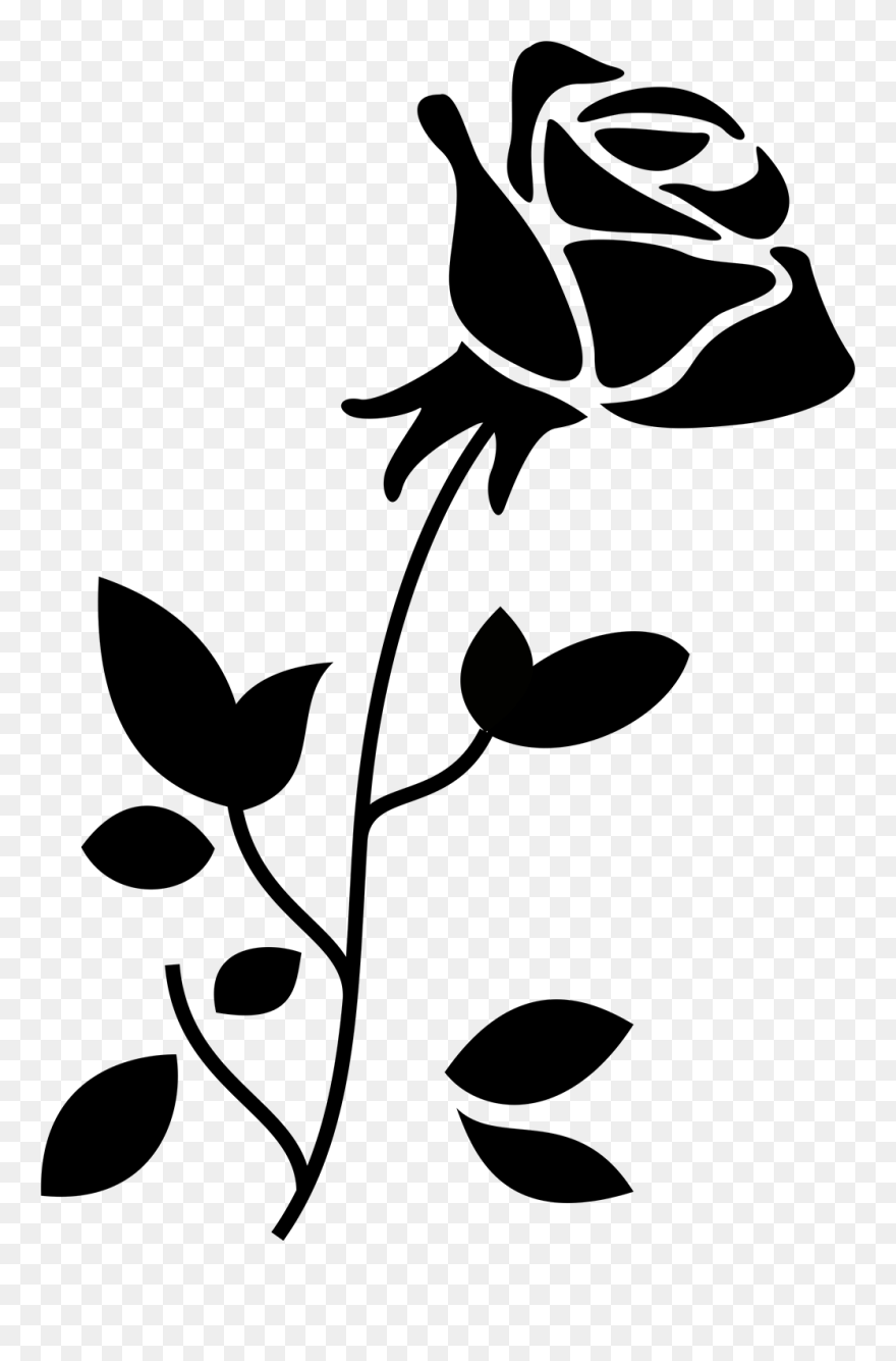 Flower Bouquet Rose Paper Embroidery - Flower Bouquet Silhouette Png Clipart
