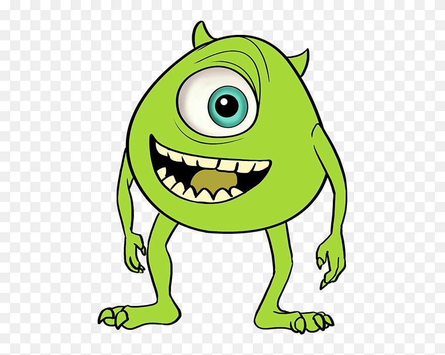 How To Draw Mike Wazowski From Monsters, Inc - Drawing Mike Monsters Inc Clipart