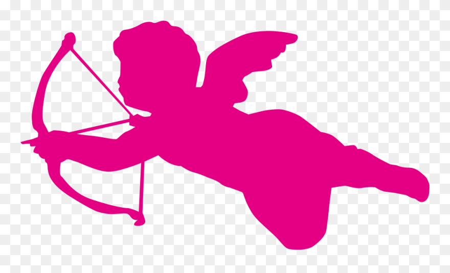 Cupid Silhouette Illustration - Cupid Vector Png Clipart