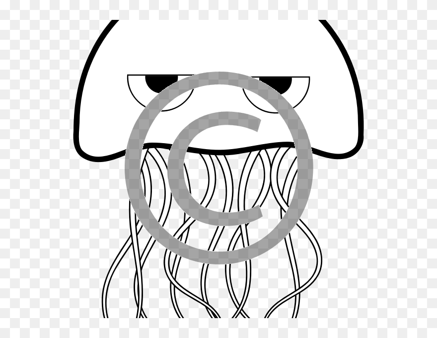 Jelly Fish Drawing Clipart