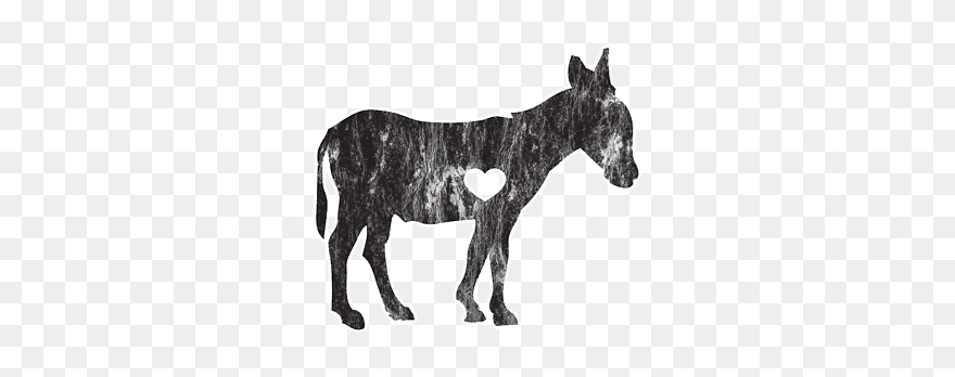 I Love Donkey Rider Jackass Mule Funny Democrat Jockey - Burro Clipart