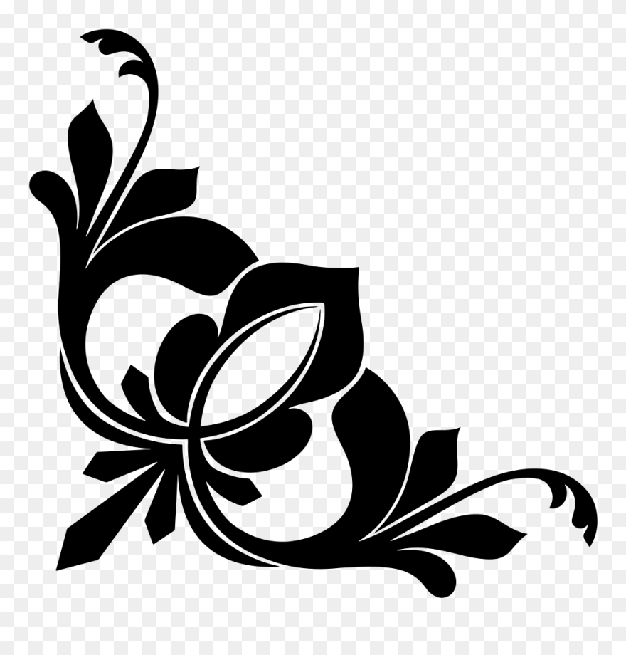Ornament Vector Onlinelabels Clip Art Ornament - Black Corner Decoration Png Transparent Png