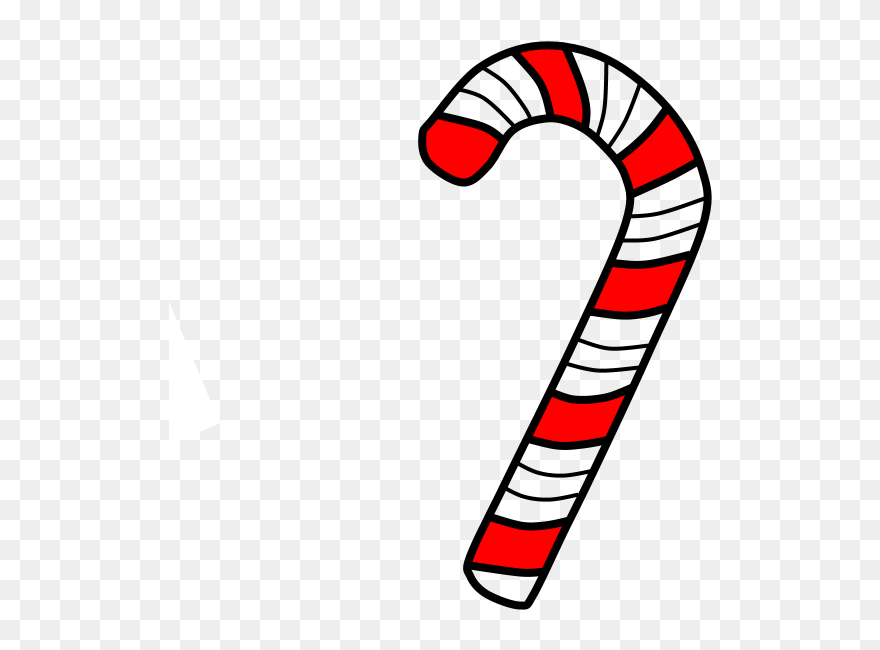 Stripes Transparent Candy - Cane Clipart Black And White - Png Download