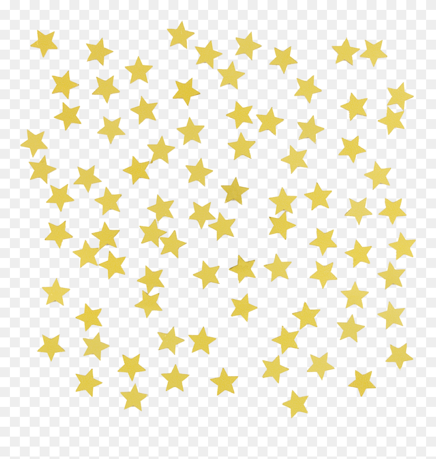 Gold Confetti Party Star Clip Art - Gold Star Confetti Png Transparent Png