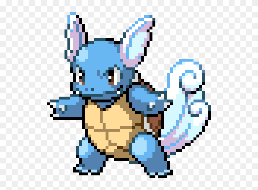 Wartortle Pixel Gif , Png Download - Pixel Art Pokemon Wartortle Clipart