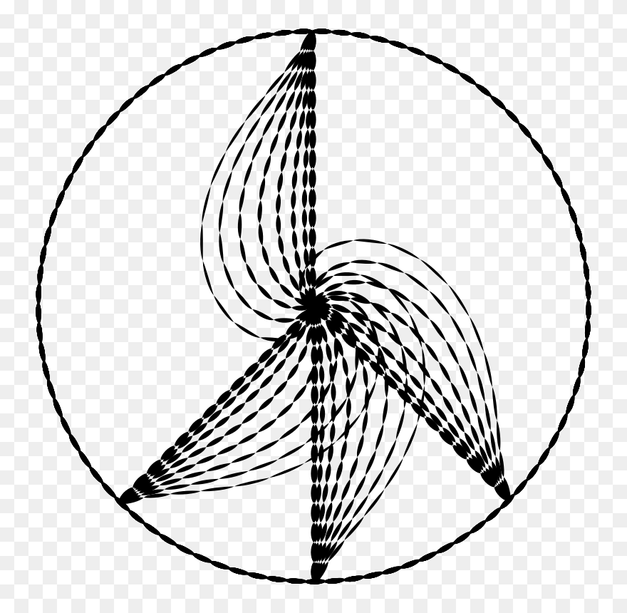 Transparent Peace Sign Clipart Black And White - Line Art - Png Download