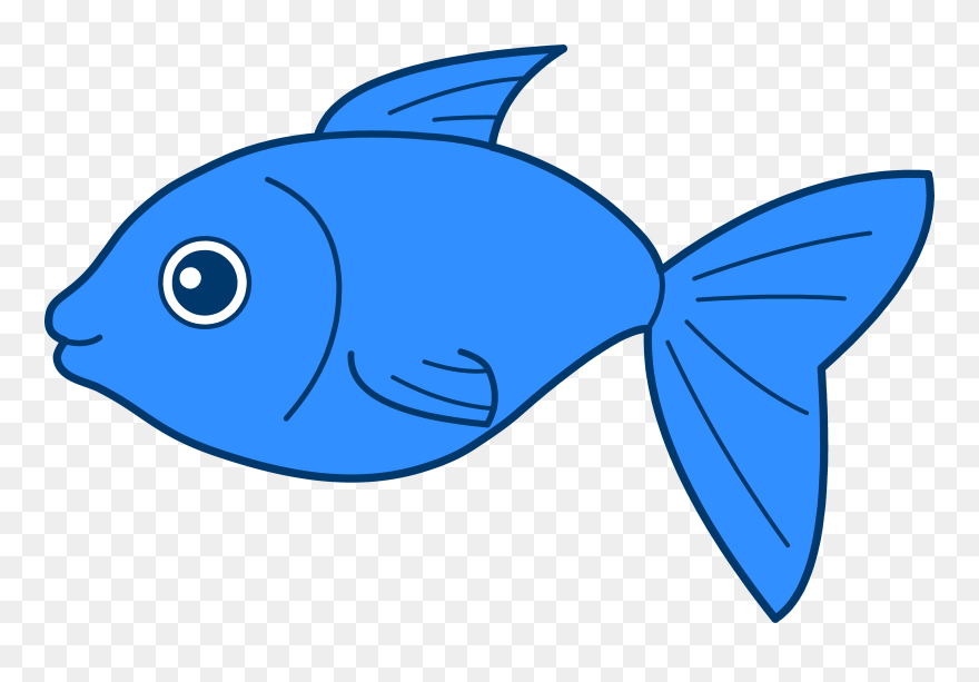 Fish As Food Clip Art - Blue Fish Clipart - Png Download