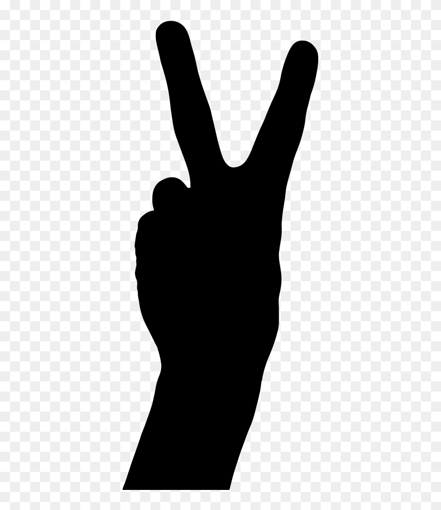 Sign Silhouette At Getdrawings - Peace Hand Sign Silhouette Clipart
