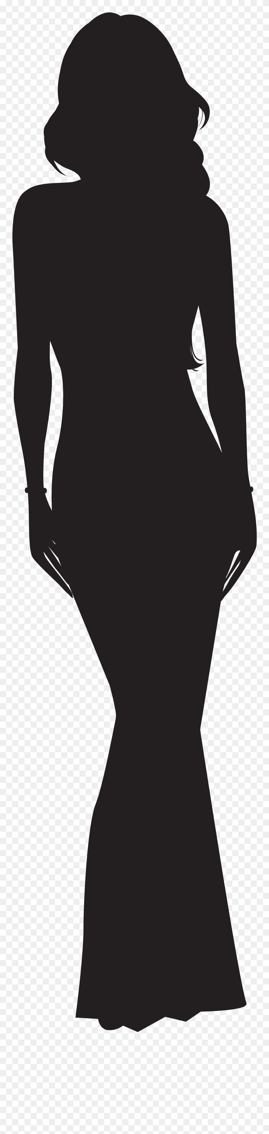 Woman Silhouette Clip Art - Black Silhouette Of Woman - Png Download