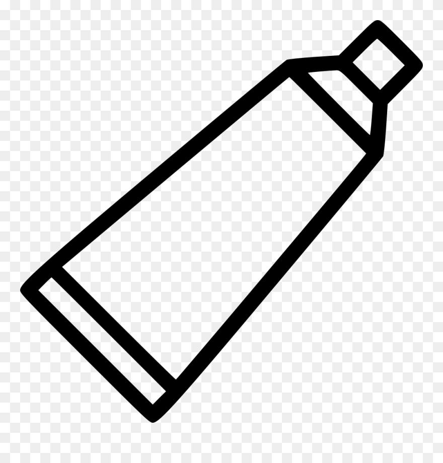 Tube Ointment Cream Cosmetics Toothpaste - Toothpaste Clipart Black And White - Png Download