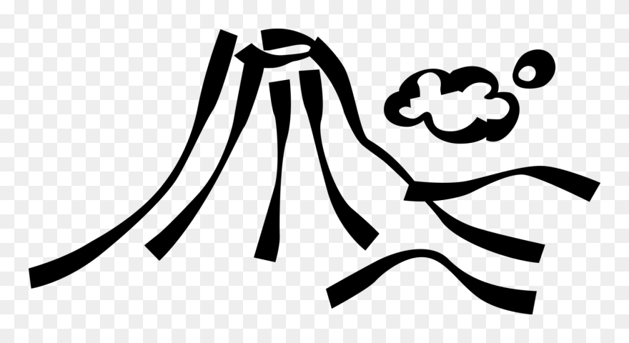 Lava Vector Volcano Background Clipart