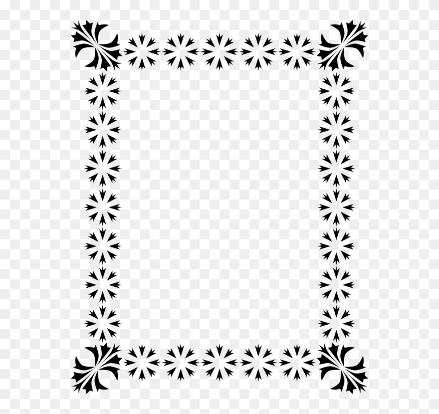 Picture Frame,line Art,flower - Creative Border Design Png Clipart