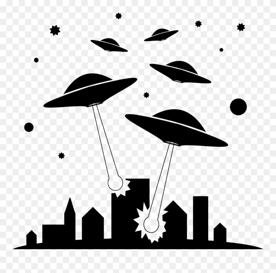 Alien Invasion Clipart - Png Download