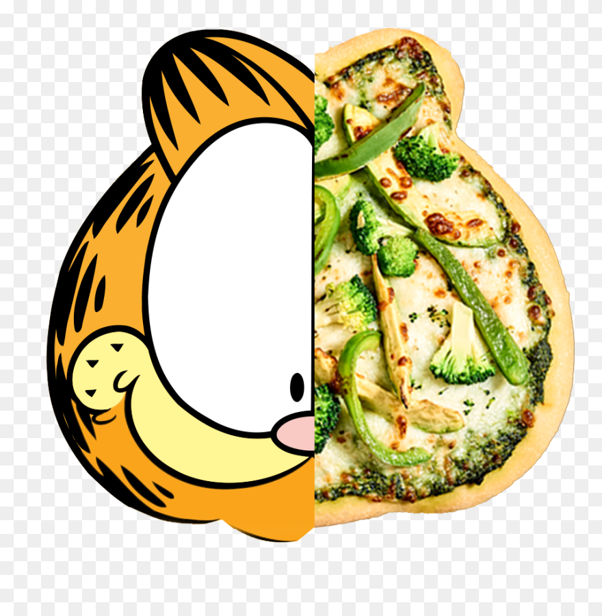 Garfield Shaped Pizza - Garfield Pizza Clipart