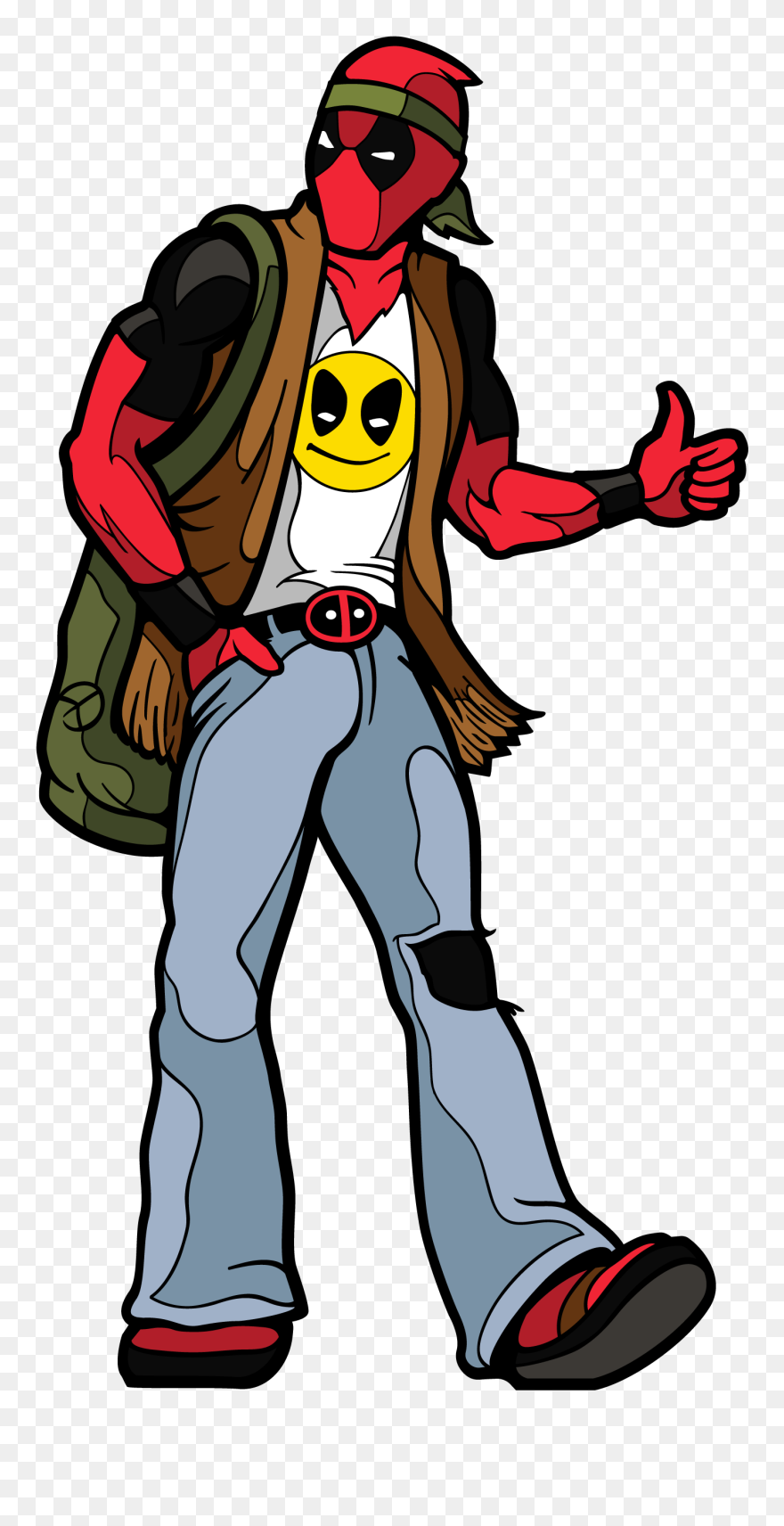 60s Deadpool Clipart