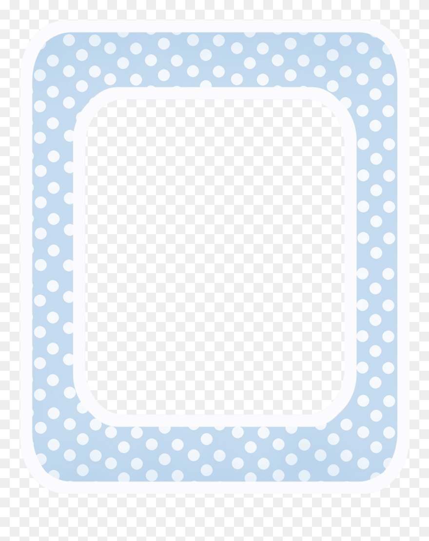 Polka Baby Announcement Clip - Blue And White Polka Dots Frames - Png Download