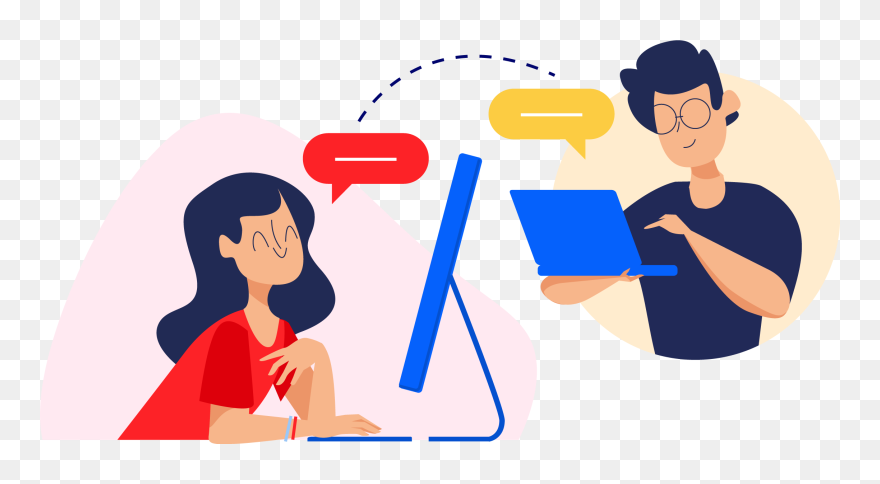 Virtual Classroom Vector Clipart