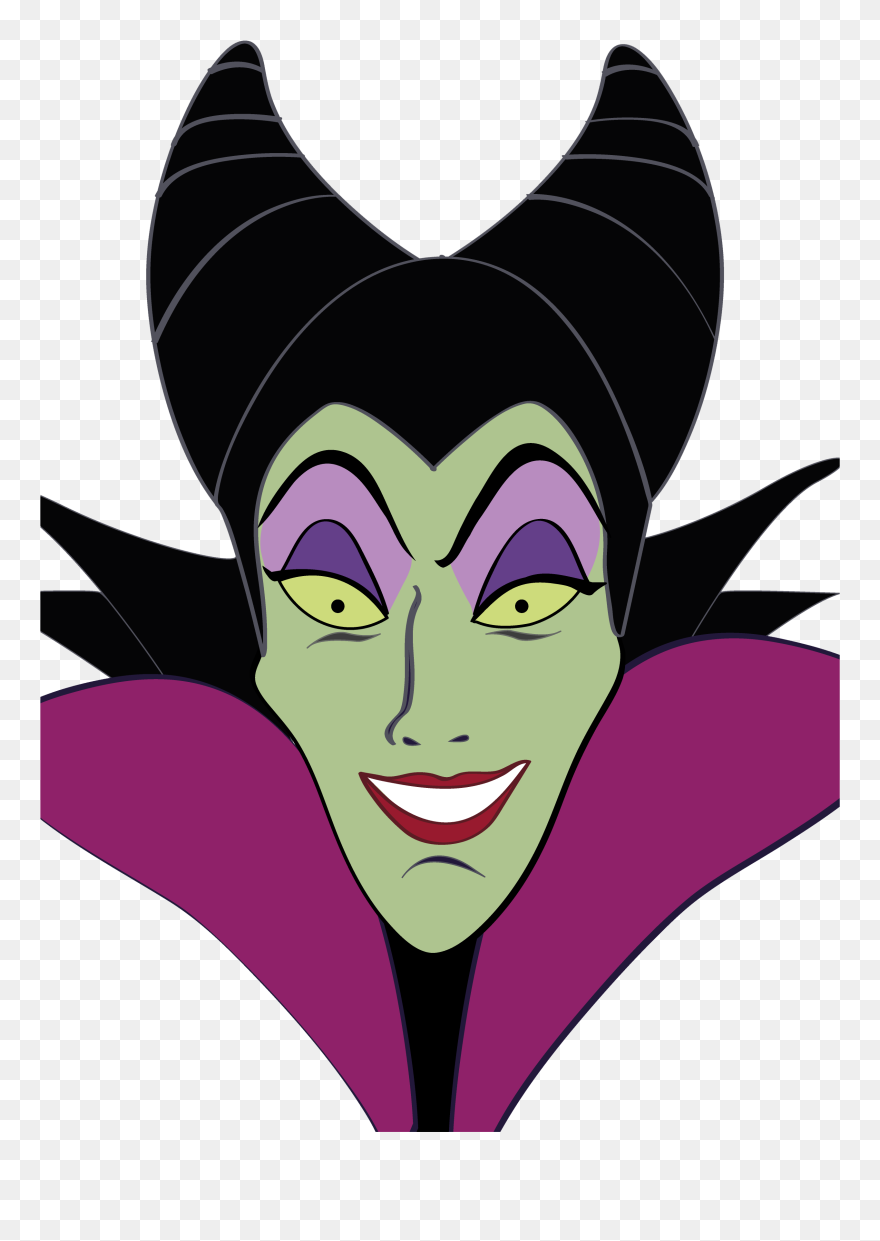 Maleficent Evil Queen Walt Disney Villain - Disney Villains Maleficent Face Clipart