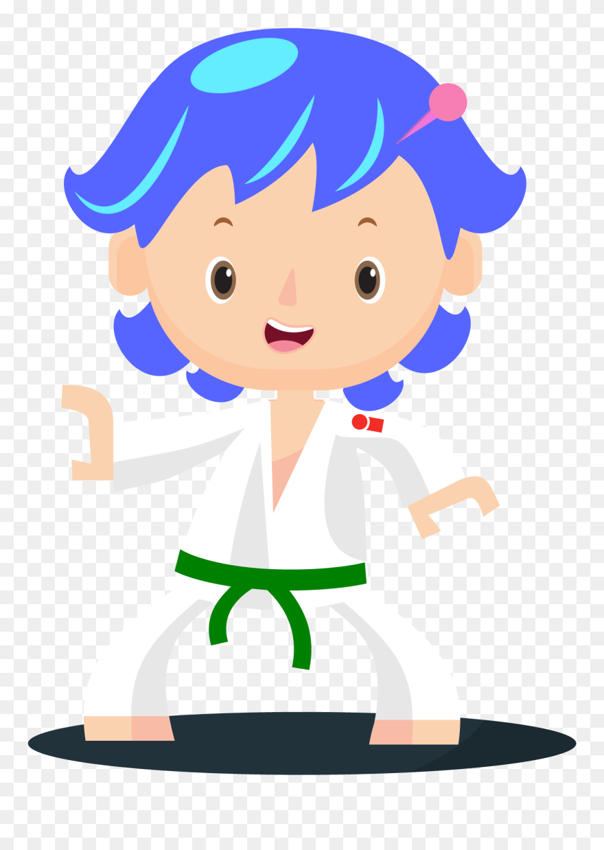 Judo Kids Blanco 4 Clipart
