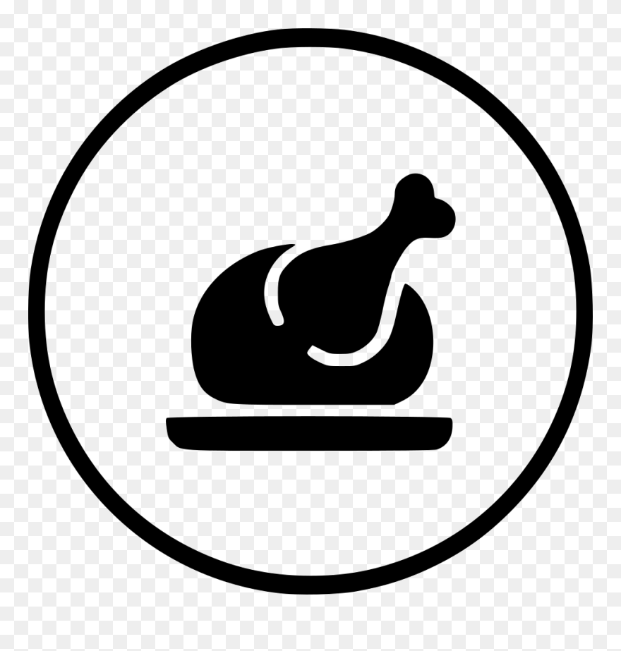 Kitchen Nonveg Chicken Chistmas Dinner Restaurant - Icon Non Veg Vector Clipart