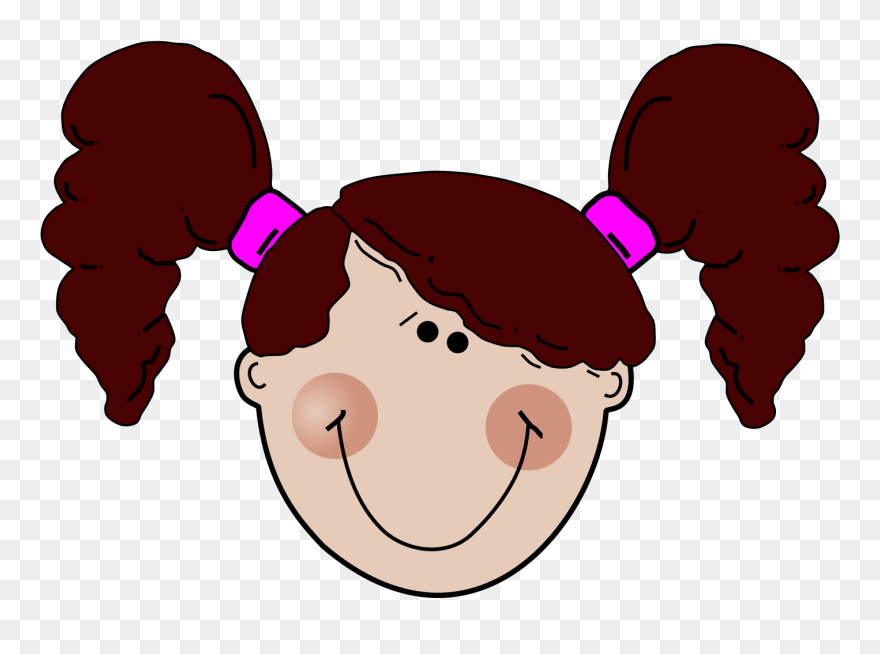 Girl Head Clipart - Png Download