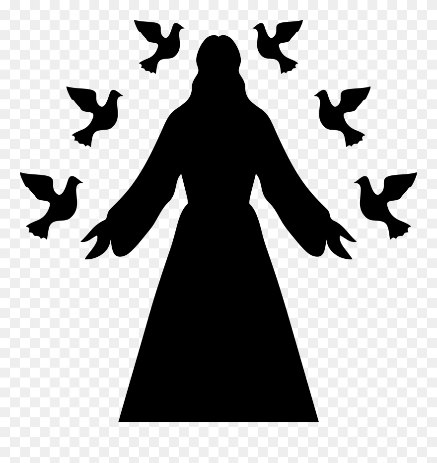 Silhouette Christian Cross Royalty-free Clip Art - Jesus Silhouette - Png Download