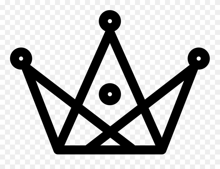 Triangular Clipart Bell Instrument - Old School Tattoo Crown - Png Download