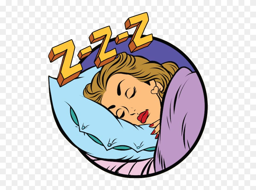 Pop Art Girl Sleeping Clipart