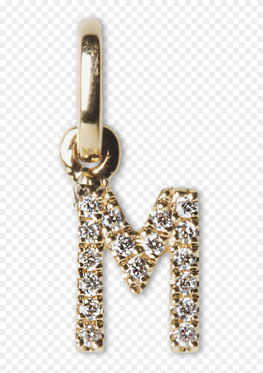 Letter Pendant With Diamonds "m", 18 Carat Gold"
 Title="letter - Locket Clipart