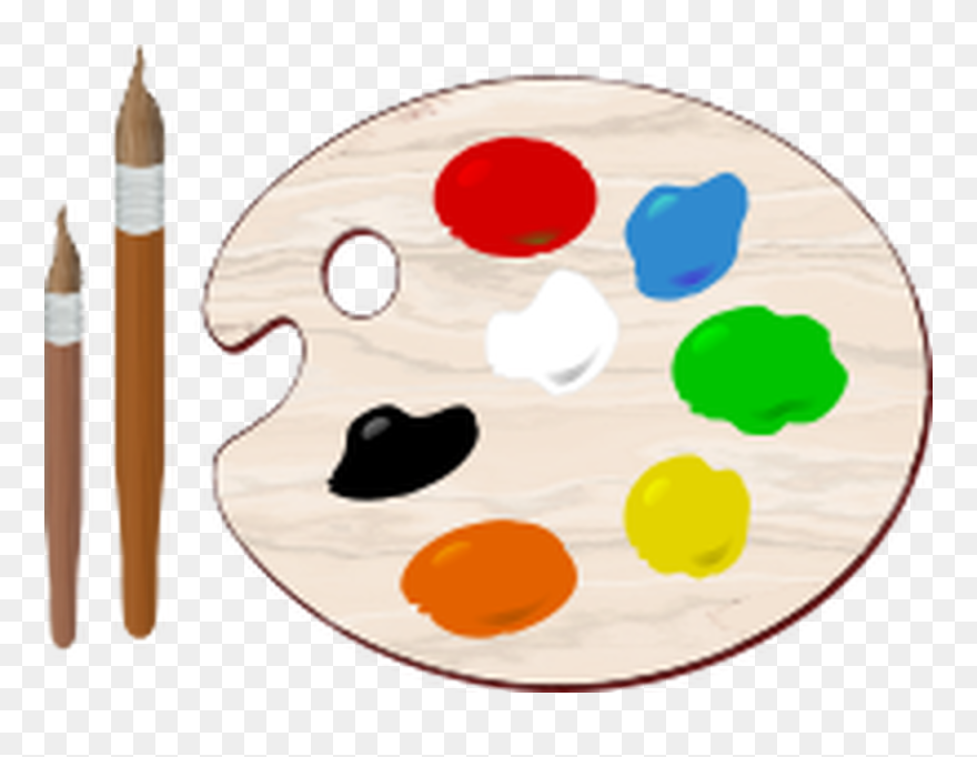 Palette Clipart Artwork - Paint Palette Clip Art Png Transparent Png