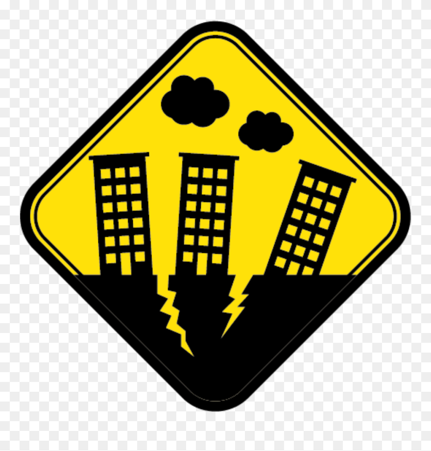 Warning System Clip Art - Warning Sign For Earthquake - Png Download