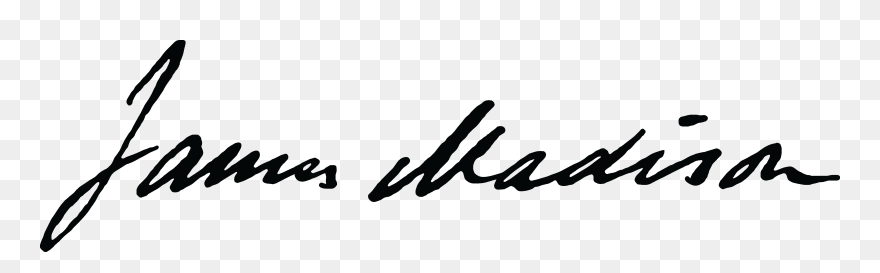 James Madison Signature Clipart