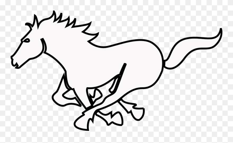 Free Illustrations, Canter, Cantering, Animal, Fast - Horse Outline Clipart - Png Download