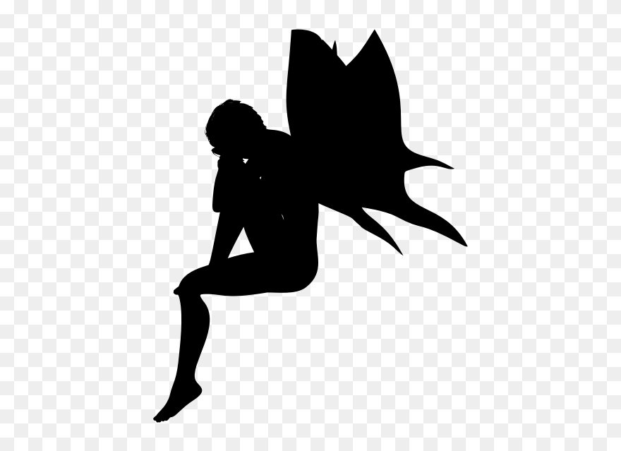 Tinker Bell Disney Fairies Fairy Clip Art - Vector Male Fairy Silhouette - Png Download