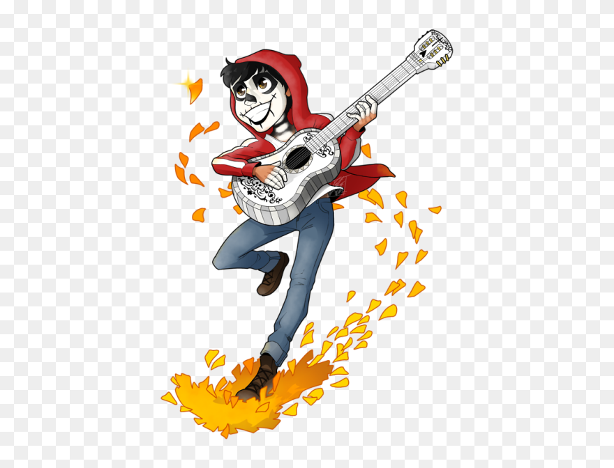 Collection Of Free Guitar Drawing Dia De Los Muertos - Gitar Of Ernesto Dela Cruz Clipart