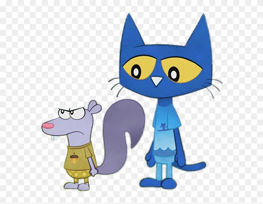 Pete The Cat And Sally - Cartoon Clipart