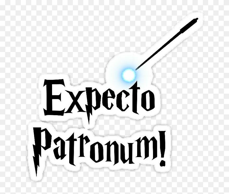 Transparent Harry Potter Wand Clipart - Sticker Harry Potter Expecto Patronum - Png Download