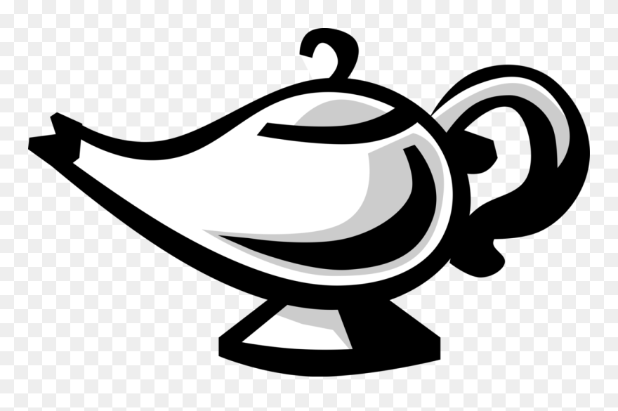Lampada Genio Vetor Clipart